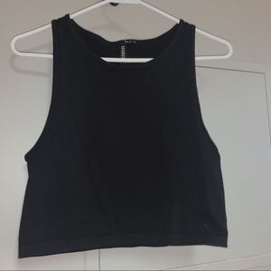 black cropped top size medium